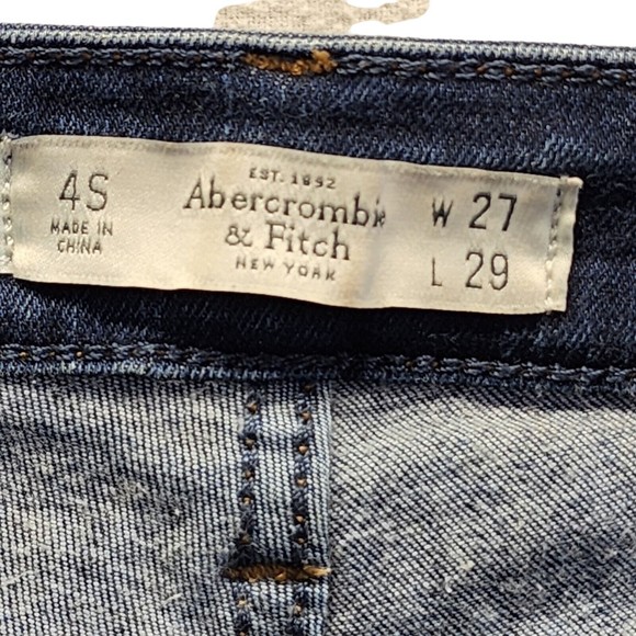 Abercrombie & Fitch Women's Jeans Low Rise Stretch Distressed Skinny Sz 4S - Picture 4 of 7